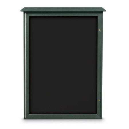 United Visual Products Indoor Enclosed Combo Board, 72"x36", White Frame/Green & Forbo UVCB7236W-GREEN-FORBO